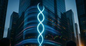 Gemini IPO Pops in Nasdaq Debut, Raising $425M and Testing Investor Appetite for Crypto Stocks Symmetrical light trails over a glass Nasdaq facade at dawn symbolize the Gemini IPO as GEMI debuts on Nasdaq, highlighting strong retail-driven momentum.