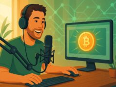 Rumble Bitcoin Tipping: Tether’s $775 Million Bet on Creator Payments A smiling Rumble creator receives a glowing Bitcoin tip on their video screen, symbolizing the new Tether-powered Bitcoin tipping feature that enables global crypto payments for content creators.